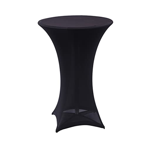 Ciieeo Cocktail Tischdecke Schwarz Elastischer Tischüberzug für Stehtische für Hochzeiten Events und Partys Aus Strapazierfähigem Knitterfreiem Polyester mit Beinen Taschen von Ciieeo