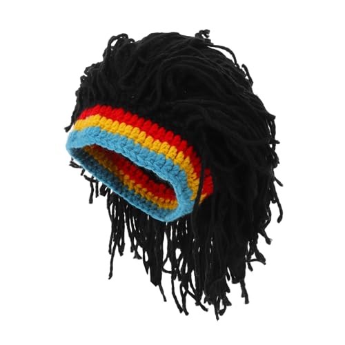 Ciieeo Cosplay Perücke Kurzhaar Unisex Party Perückenkappe Halloween Festival Haarteil Schwarz für Männer Frauen Vielseitig und Langlebig von Ciieeo