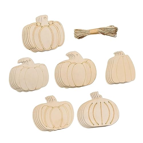 Ciieeo DIY Holz Kürbis Unfertige Holzstückchen für Kreative Halloween Dekorationen zum Bemalen und Gestalten Designs Juteschnur Ciieeo DIY Holz Kürbis Unfertige Holzstückchen für Kreative Halloween Dekorationen zum Bemalen und Gestalten Designs Juteschnur von Ciieeo