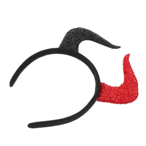 Ciieeo Devil Hairband Halloween Teufelshörner Stirnband Rutschfest Leicht Für Karneval Cosplay Party Zubehör von Ciieeo