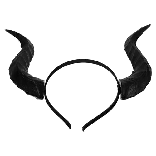 Ciieeo Drachenhörner-Kopfbedeckung Halloween: Horn-Haarband Gothic-Kostüm-Kopfbedeckung – Dämonen-Cosplay-Stirnband für Karneval, Halloween, Mardi Gras, Maskerade von Ciieeo