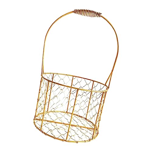 Ciieeo Eisenblume Korb Runden Korb Aus Golddraht Hochzeitsdekorationen Körbe Braut- Hochzeiten Fälschung Obstkorb Dekorate Blumenarrangementkorb Eisenblumenkorb Brautkorb Golden von Ciieeo