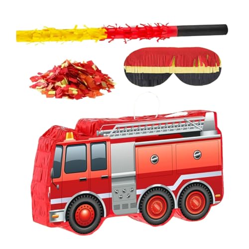 Ciieeo Feuerwehr Feuerwehrwagen Pinata mit Augenbinde und Konfetti für Kindergeburtstag Feuerwehr Themenparty Jungen Partydeko Shower Ciieeo Feuerwehr Feuerwehrwagen Pinata mit Augenbinde und Konfetti für Kindergeburtstag Feuerwehr Themenparty Jungen Partydeko Shower von Ciieeo
