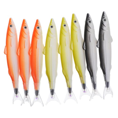 Ciieeo Fischstift-Kugelschreiber 8 Stück Niedlicher Fisch-Neuheitsstift Bunter Angelstift Realistisches Fischdesign Für Schule Büro Und Zuhause von Ciieeo