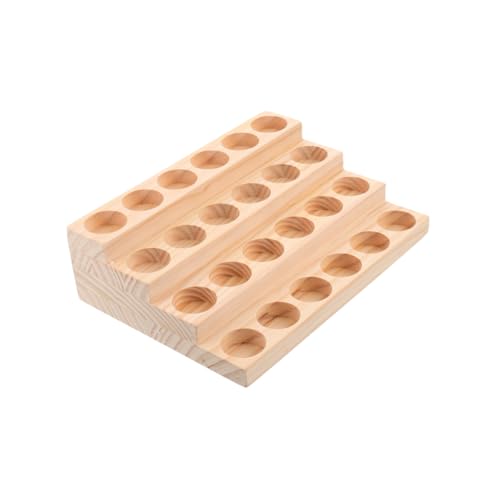Ciieeo Flaschenregal aus Holz für Ätherische Öle für Flaschen Tabletop Display Rack zur Sicheren Aufbewahrung und Präsentation von Duftölen von Ciieeo