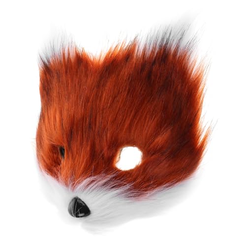 Ciieeo Dezente Halbgesichtsmaske Pelzige Tiermaske für Cosplay-halloween-partys Weich von Ciieeo