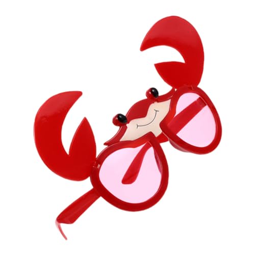 Ciieeo Funny Hawaiian Crab Sunglasses für Sommerparty Leichte Auffällige Krabbendesign Brille für Strand Luau Feiern und Tropische Kostümpartys Originelle Hawaii Party Brillen von Ciieeo