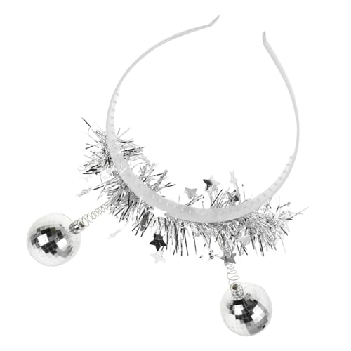 Ciieeo Glänzendes Haarband mit Discokugel Spiegeloptik Bequemer Kopfschmuck für Space Theme Party Halloween Cosplay Accessoire Funkelnder Partyfavorit für Erwachsene von Ciieeo
