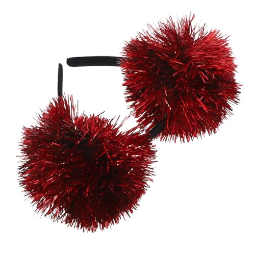 Ciieeo Glitzernder mit Flauschigen Pom Poms Leichtes Bequemes Tinsel haarband für Mädchen Geeignet für Halloween Weihnachten Neujahrsfeiern und Bühnenauftritte von Ciieeo