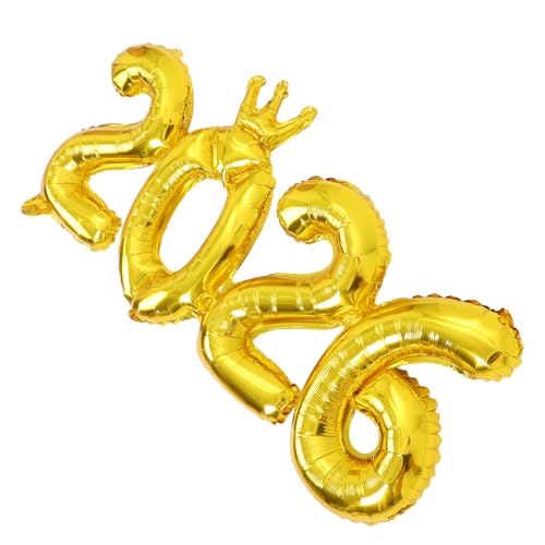Ciieeo Goldene 2026 Luftballons Jumbo Zahlenballons Neujahrsbanner Abschlussklasse 2026 Dekoration Für Abschlussfeiern Neujahr Abschlussfeier Geburtstag Hochzeit von Ciieeo