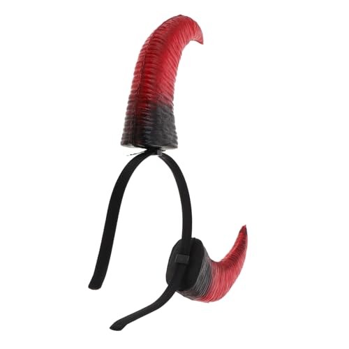 Ciieeo Gothic Halloween Teufelshorn-haarreif Verstellbar Langlebiges Material Komfortabel für Karneval Motto-party und Cosplay Rote und Schwarze Hörner für Erwachsene von Ciieeo
