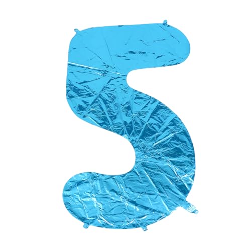 Ciieeo Große Blaue Aluminiumfolie Zahl Luftballon Kreative Party Deko für Geburtstag Hochzeit Jubiläum Wiederverwendbar Robust und Selbstversiegelnd für Festliche Anlässe von Ciieeo