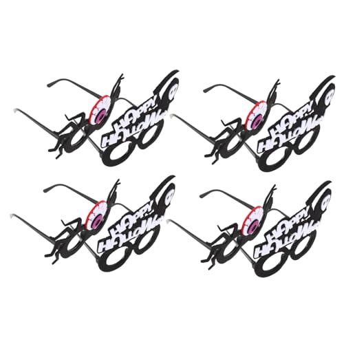 Ciieeo Halloween-Partybrille, leicht, Vliesstoff, Brille mit gruseligem Augapfel und Sensenmann-Formen für bequemes Tragen, Foto-Requisiten und gruseliges Kostümzubehör, 8 Stück von Ciieeo