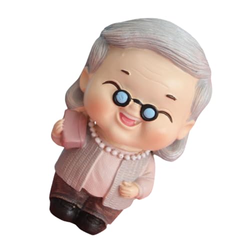 Ciieeo Harz Kuchenfigur Großeltern Dekorative Tortenaufsätze Liebevolles Design Langlebiges Harz für Geburtstags Hochzeitstorten als Tischdekoration Geeignet von Ciieeo