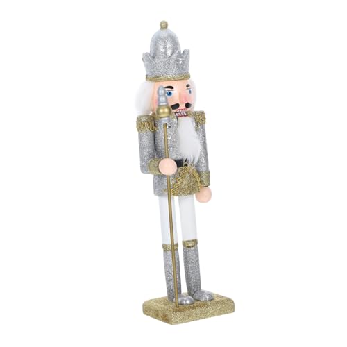 Ciieeo Hölzerner Nutcracker Soldat Weihnachtsdeko Holzfigur Tisch und Regalornament Festliche Handgefertigte Holzkunst für Weihnachtsdekoration von Ciieeo