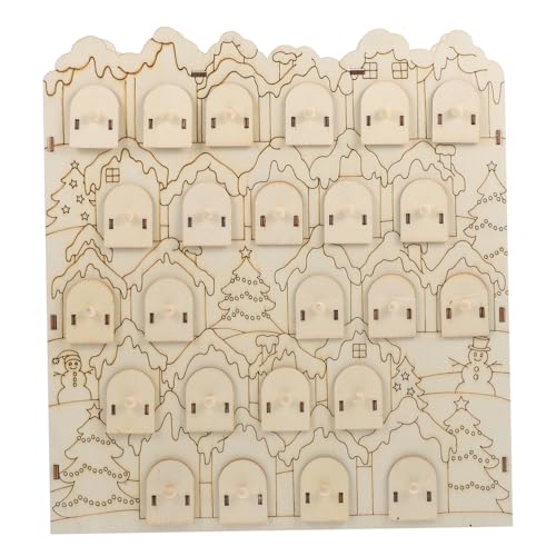 Ciieeo Holz Adventskalender mit Tägiger Countdown Weihnachtsdekoration für Zuhause und Büro Kreative Geschenkidee für Weihnachtszeit Stilvolle Weihnachtsaccessoires von Ciieeo
