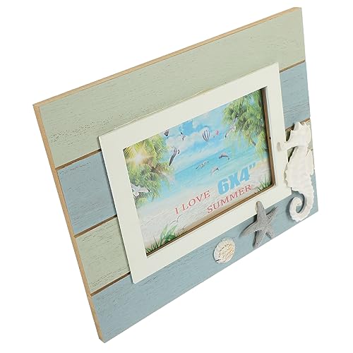 Ciieeo Holz Bilderrahmen im Mediterranen Dekorativer Fotorahmen für Wand Einfacher Fotohalter aus Holz Nautisches Design für Wohn und Schlafzimmer Fotoständer Ciieeo Holz Bilderrahmen im Mediterranen Dekorativer Fotorahmen für Wand Einfacher Fotohalter aus Holz Nautisches Design für Wohn und Schlafzimmer Fotoständer von Ciieeo