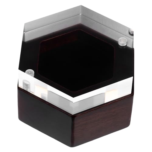 Ciieeo Holz Ringbox Sechseckig mit Transparentem Magnetverschluss Eleganter Schmuck Organizer für Verlobungsringe und Eheringe Edle Aufbewahrung für Kleine Große Ringe Walnuss Finish Ciieeo Holz Ringbox Sechseckig mit Transparentem Magnetverschluss Eleganter Schmuck Organizer für Verlobungsringe und Eheringe Edle Aufbewahrung für Kleine Große Ringe Walnuss Finish von Ciieeo