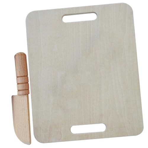 Ciieeo Holz Schneidebrett Teilig DIY Bemalbar Sichere Gemüse Cutter Holzspielzeug für Kreative Küchendekoration Lernspielzeug Ab Jahren von Ciieeo