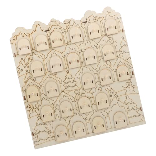 Ciieeo Holz Weihnachts Adventskalender mit Füllbarer Countdown Kalender für Festliche als Kreative Weihnachtsdekoration und Geschenkidee von Ciieeo