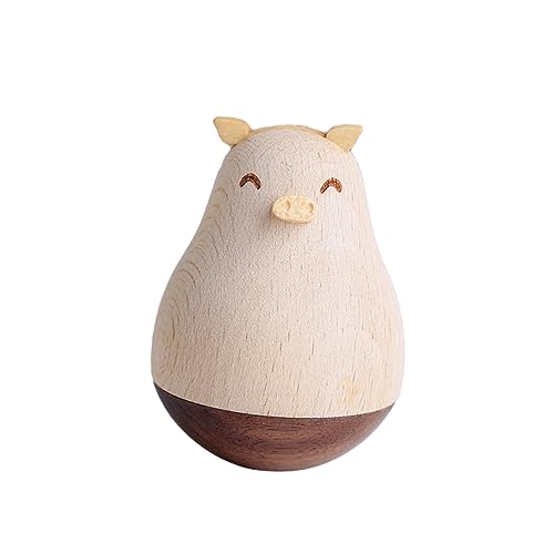 Ciieeo Holzfigur Schwein Wackelndes Cartoon Tier Handbemalt Desktop Dekoration Lebendige Tischverzierung Niedliches Holzspielzeug Glücksbringer Ciieeo Holzfigur Schwein Wackelndes Cartoon Tier Handbemalt Desktop Dekoration Lebendige Tischverzierung Niedliches Holzspielzeug Glücksbringer von Ciieeo