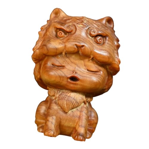 Ciieeo Hu Griff Figuren Positiv Kreative Desktop-Dekoration Puppe Anlage Miniaturboot Saftig Paddel-Fan Tortendeko Einschulung Mädchendekoration Holzdekor Thuja von Ciieeo