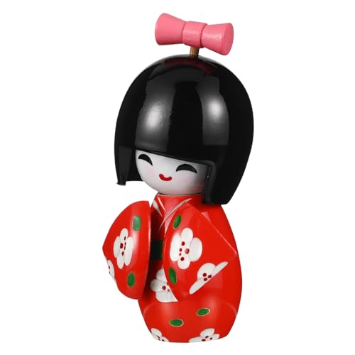 Ciieeo Japanische Holz Kimono Puppe Dekoration Süße Handgefertigte Holzfiguren mit Lebendigen Farben für Asiatische Wohnkultur für Traditioneller Ciieeo Japanische Holz Kimono Puppe Dekoration Süße Handgefertigte Holzfiguren mit Lebendigen Farben für Asiatische Wohnkultur für Traditioneller von Ciieeo