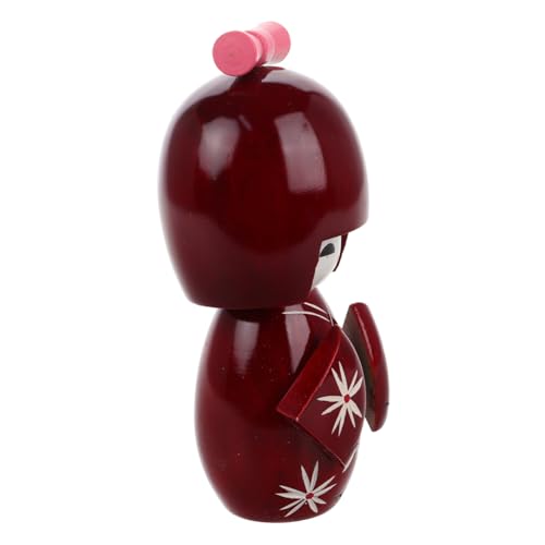 Ciieeo Japanische Kimono Puppe Handbemalt Holzfigur Traditionelle Geisha Skulptur Rot Dekorativ für Büro Wohnzimmer Regal Sammler Ciieeo Japanische Kimono Puppe Handbemalt Holzfigur Traditionelle Geisha Skulptur Rot Dekorativ für Büro Wohnzimmer Regal Sammler von Ciieeo