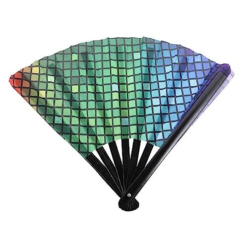 Ciieeo Japanischer Faltbarer Handfächer mit Farbigem Würfelmuster Dekorativer Eleganter Deko Fächer für Hochzeit Party Kimono Cosplay und Ciieeo Japanischer Faltbarer Handfächer mit Farbigem Würfelmuster Dekorativer Eleganter Deko Fächer für Hochzeit Party Kimono Cosplay und von Ciieeo