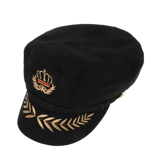 Ciieeo Kapitänsmütze Retro Matrosenhut mit Gesticktem Kranz und Mützenschild Leichter Atmungsaktiver Partyhut für Damen und Herren für Kostüm und Cosplay Partys Ciieeo Kapitänsmütze Retro Matrosenhut mit Gesticktem Kranz und Mützenschild Leichter Atmungsaktiver Partyhut für Damen und Herren für Kostüm und Cosplay Partys von Ciieeo
