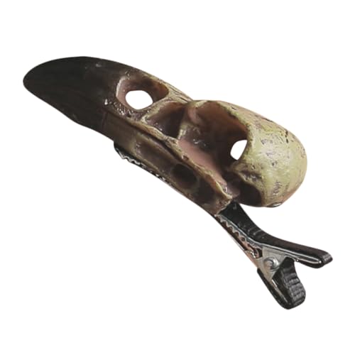 Ciieeo Kleiner Vogel Schädel Haarklammer aus Stabilem Resin Dekorativer Halloween Haarschmuck für Damen Sicherer und Langlebiger Seitenclip für Vielseitige Frisuren von Ciieeo