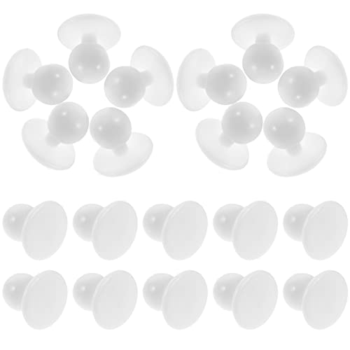 Ciieeo Kochmantelknöpfe 100 Stücke Kunststoff Runde Knopfknöpfe Bewegliche Jacke Kochknopf Für Kleidungsstück Zubehör Weiß von Ciieeo