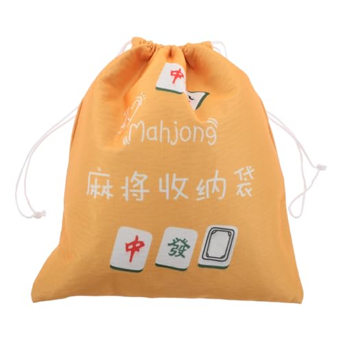 Ciieeo Mahjong Aufbewahrungstasche mit Zugband Großer Stoffbeutel für Mahjong-steine Robuster Organizer für Spielsteine Tragbare Wiederverwendbare Tasche für Zuhause und Reisen von Ciieeo