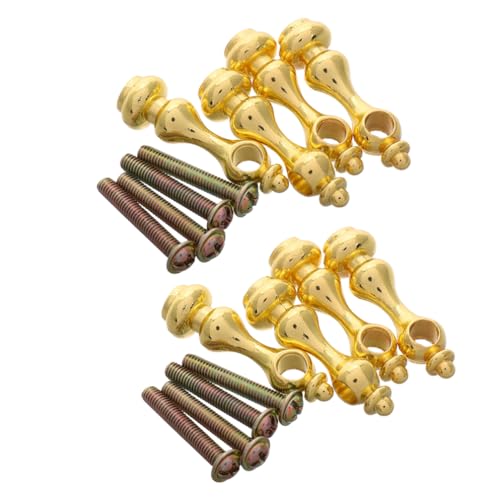 Ciieeo Metallspindel-Möbelverbinder, goldene Eisen-Pfostenkappen für Glasgeländer, Schränke und Barwagen, 4,9 x 1,2 cm, einfache Installation, 8 Stück von Ciieeo