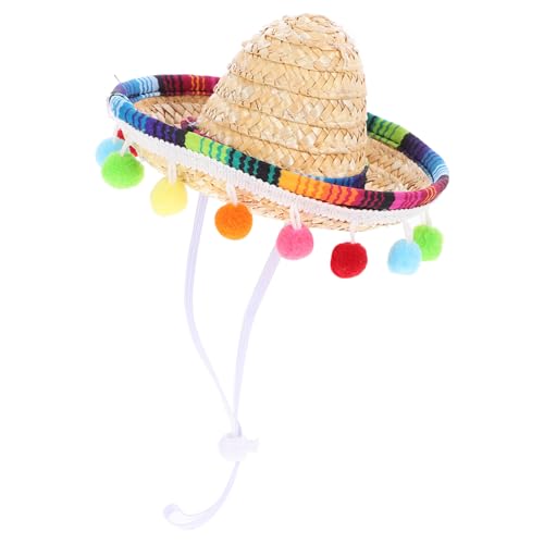Ciieeo Mini-Sombrero-Hut Kleiner Mexikanischer Strohhut Mit Pompons Cinco De Mayo Fiesta De Los Muertos Party-Kopfbedeckung Für Kinder Erwachsene Haustiere Ciieeo Mini-Sombrero-Hut Kleiner Mexikanischer Strohhut Mit Pompons Cinco De Mayo Fiesta De Los Muertos Party-Kopfbedeckung Für Kinder Erwachsene Haustiere von Ciieeo