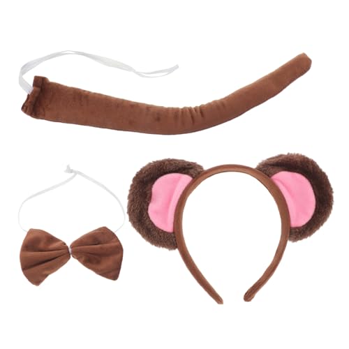 Ciieeo Monkey Ohren Stirnband und Furry Tierkostüm Zubehör für Halloween Karneval und Schulfeste Geeignet für Erwachsene Ciieeo Monkey Ohren Stirnband und Furry Tierkostüm Zubehör für Halloween Karneval und Schulfeste Geeignet für Erwachsene von Ciieeo