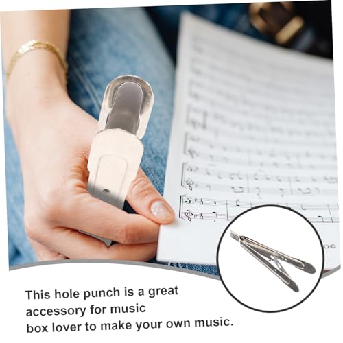 Ciieeo Musik spieluhr Papierlocher Stanzer Noten Handkurbel Musikband DIY Zubehör Leicht Tragbar Langlebig von Ciieeo