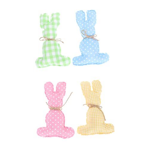 Ciieeo Osterhase Figur Ornamente 4 Stücke Tuch Bunny Ostern Bunny Decor Festival Party Dekorationen von Ciieeo