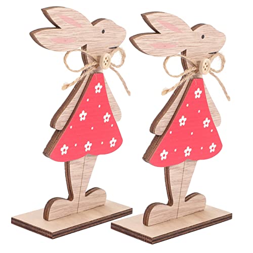 Ciieeo Ostern Dekorationen Dekorationen Holz Bunny Tisch Zeichen Ostern Tabletop Herzstück von Ciieeo
