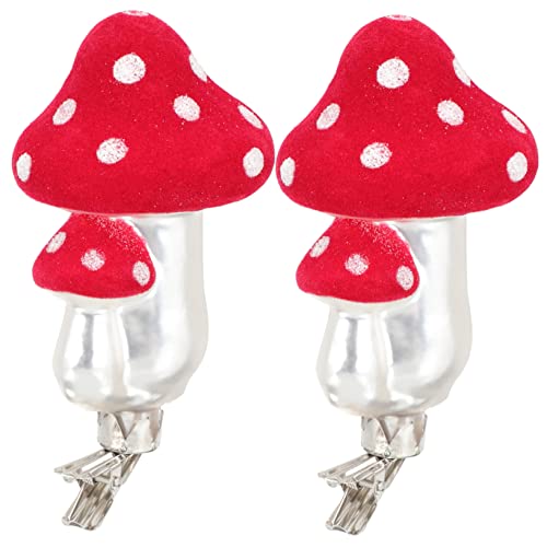 Ciieeo Pilz-Dekorationen 2 Stück Glas-pilz- Ostern Heimdekoration von Ciieeo