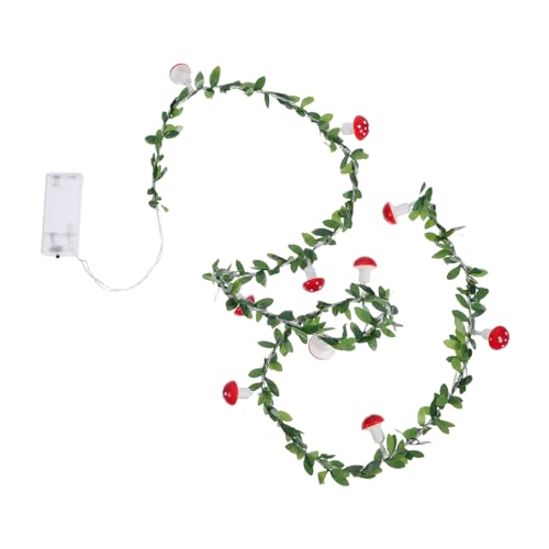 Ciieeo Pilzlichter mit Batterie Grüne Efeu Dekoration für Schlafzimmer Garten Hochzeiten und Partys von Ciieeo