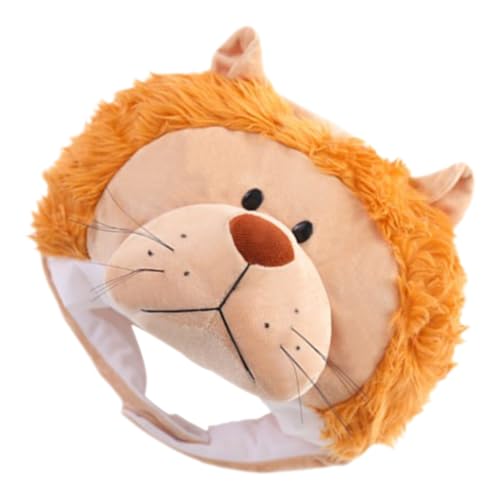 Ciieeo Plüsch Löwenkopf Hut Leichter Partyhut Cosplay Requisit für Erwachsene Cartoon Kostüm Fotoaccessoire von Ciieeo