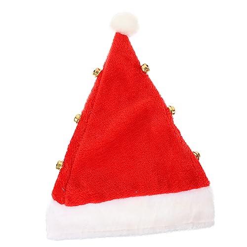 Ciieeo Plüsch Weihnachtsmütze mit Glocke Leichter Santa Hut für Erwachsene Weicher Weihnachtsmann Partyhut mit Weißem Bommel und Breitem Rand Festliche Weihnachtsdekoration und Ciieeo Plüsch Weihnachtsmütze mit Glocke Leichter Santa Hut für Erwachsene Weicher Weihnachtsmann Partyhut mit Weißem Bommel und Breitem Rand Festliche Weihnachtsdekoration und von Ciieeo
