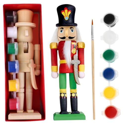 Ciieeo Puppe DIY Bastelset zum Bemalen mit Farbe Pinsel für Kreatives Malspielzeug Handgefertigter Soldat Figur Unlackierte Holzfigur zum Selbstgestalten Ciieeo Puppe DIY Bastelset zum Bemalen mit Farbe Pinsel für Kreatives Malspielzeug Handgefertigter Soldat Figur Unlackierte Holzfigur zum Selbstgestalten von Ciieeo