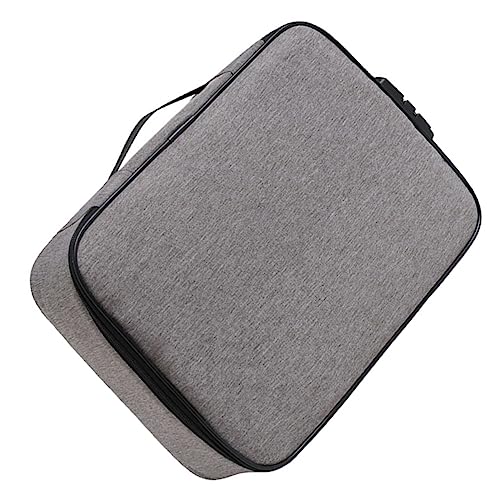 Ciieeo Reise-Kosmetiktasche Reise-Make-Up-Tasche Box Aufbewahrungstasche Mit Schloss Graues Oxford-Gewebe Mehrlagiger Kartenhalter Reise-Kulturbeutel Mädchen-Make-Up-Set von Ciieeo