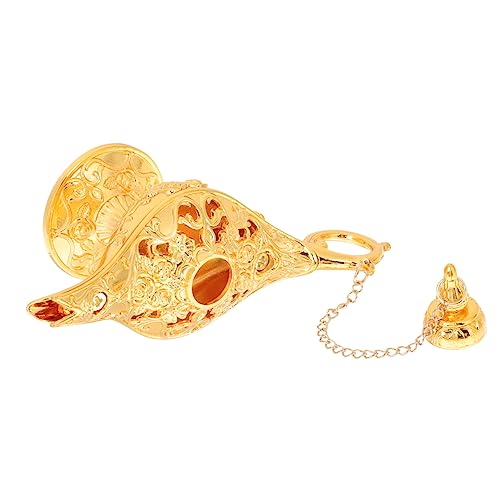 Ciieeo Retro Magische Elf Lampe aus Glänzende Rostfreie Tischdekoration für Bankett und Zuhause Kleines Goldenes Ornament mit Sockel Mystische Atmosphäre Sammlerstück und Kinderparty Ciieeo Retro Magische Elf Lampe aus Glänzende Rostfreie Tischdekoration für Bankett und Zuhause Kleines Goldenes Ornament mit Sockel Mystische Atmosphäre Sammlerstück und Kinderparty von Ciieeo