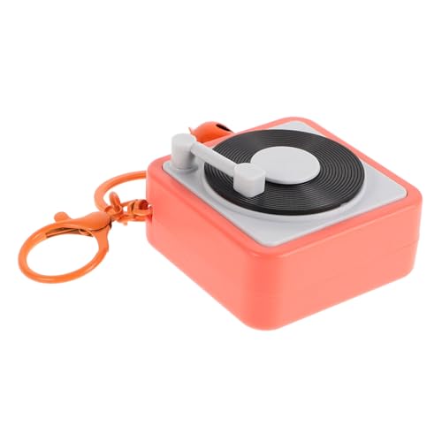 Ciieeo Retro Mini Plattenspieler Schlüsselanhänger Musikbox mit Entspannender Melodie Vielseitiger Anhänger für Auto Taschen deko Attraktives Vintage Design für Nostalgiker von Ciieeo