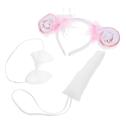 Ciieeo Schaf Kostüm Teilig mit Pailletten Stirnband Fliege und Realistische Tierohren für Aufführungen und Karneval Leichter Bequemer Kopfschmuck in Rosa Ciieeo Schaf Kostüm Teilig mit Pailletten Stirnband Fliege und Realistische Tierohren für Aufführungen und Karneval Leichter Bequemer Kopfschmuck in Rosa von Ciieeo