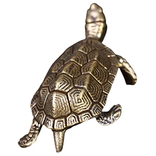 Ciieeo Schildkröten-Ornamente Auto-Armaturenbrett-Dekoration Meeresdekor Geschenke Tier Desktop-Dekoration Schildkrötenfigur aus Kupfer raffiniert Modell Antiquität Messing schmücken von Ciieeo