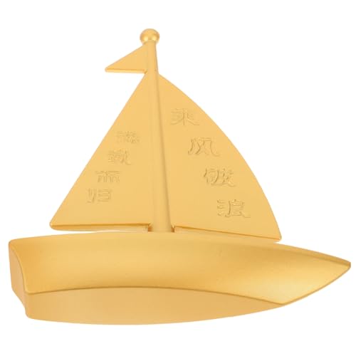 Ciieeo Segelmodell Ornament Segelboot-Dekor nautische Bootsdekoration bürodeko büro Dekoration Desktop-Segelboot Retro-Segelboot-Schmuck Miniatur Geometrie Messing schmücken Geschenk von Ciieeo